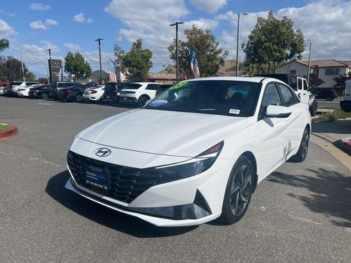Lunar White 2023 Hyundai ELANTRA HEV Limited
