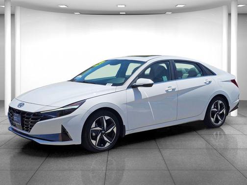 Lunar White 2023 Hyundai ELANTRA HEV Limited