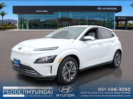 Lunar White 2023 Hyundai KONA EV SE
