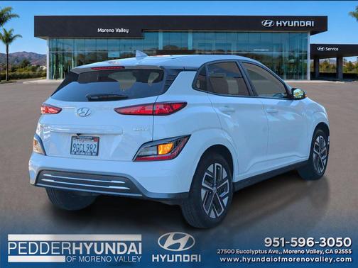 Lunar White 2023 Hyundai KONA EV SEL