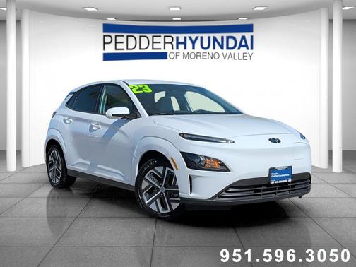 Lunar White 2023 Hyundai KONA EV SE