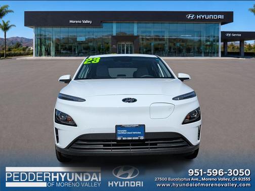 Lunar White 2023 Hyundai KONA EV SE