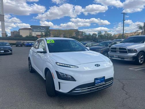 Lunar White 2023 Hyundai KONA EV SE