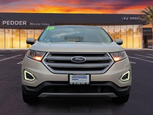 White Gold Metallic 2018 Ford Edge SEL