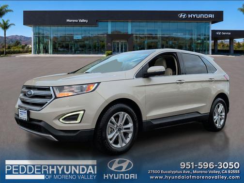White Gold Metallic 2018 Ford Edge SEL