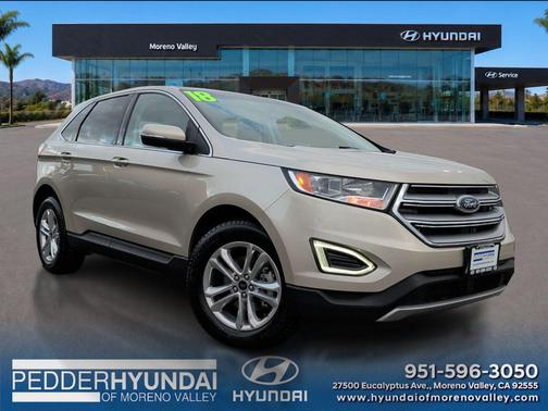 White Gold Metallic 2018 Ford Edge SEL