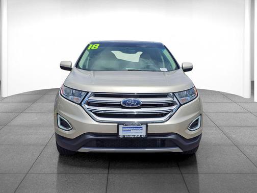 White Gold Metallic 2018 Ford Edge SEL