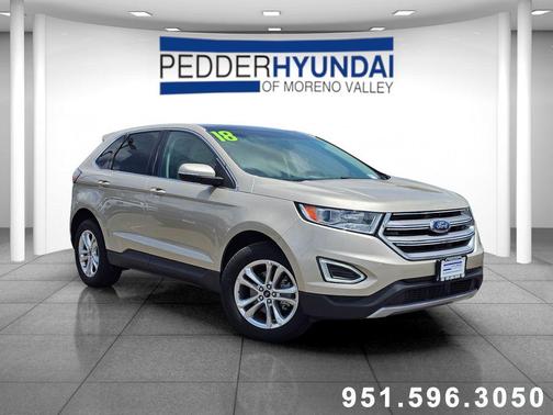 White Gold Metallic 2018 Ford Edge SEL
