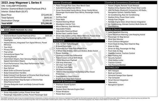 Diamond Black 2023 Jeep Wagoneer L Series II