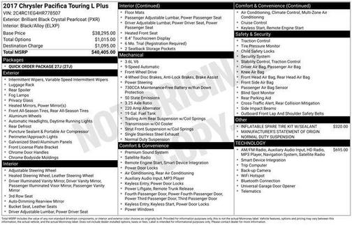 2017 Chrysler Pacifica Touring-L Plus