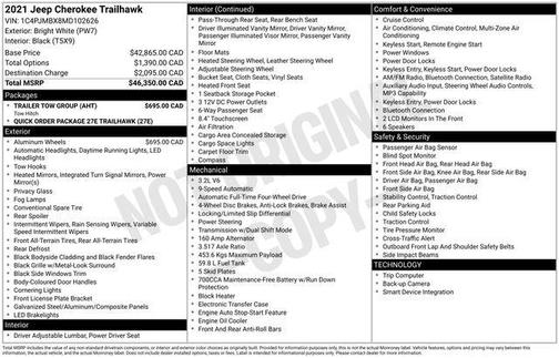 2021 Jeep Cherokee Trailhawk