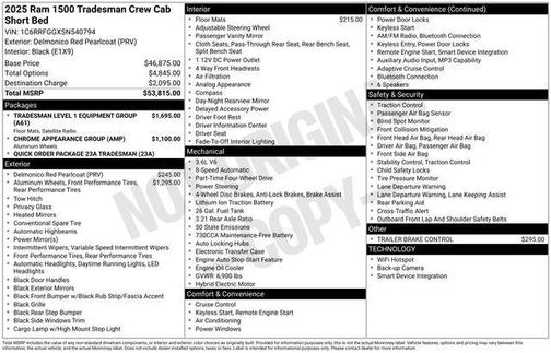 2025 RAM 1500 Tradesman
