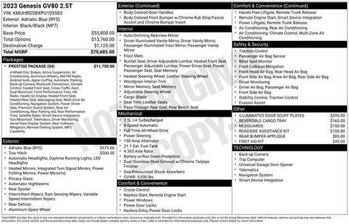 2023 Genesis GV80 2.5T