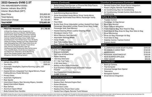 2023 Genesis GV80 2.5T