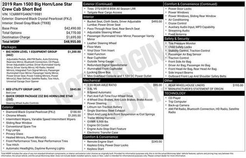 2019 RAM 1500 Big Horn