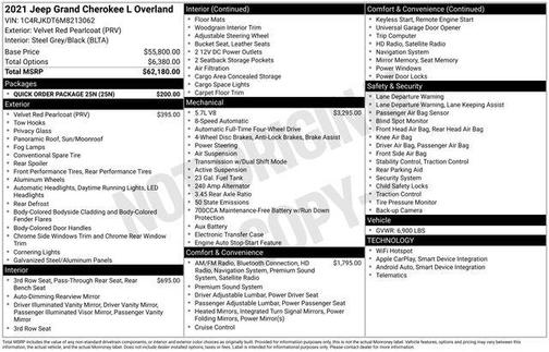 2021 Jeep Grand Cherokee L Overland