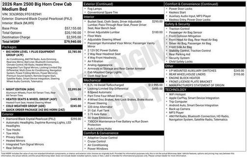 2026 RAM 2500 Big Horn