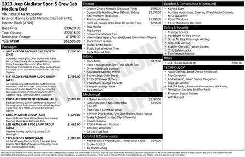 2023 Jeep Gladiator Sport