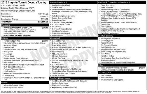 2015 Chrysler Town & Country Touring