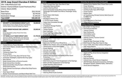 2018 Jeep Grand Cherokee Laredo E