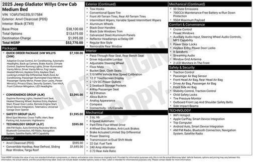 2025 Jeep Gladiator Sport