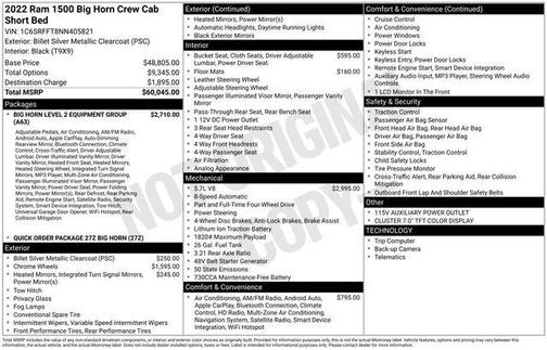 2022 RAM 1500 Big Horn