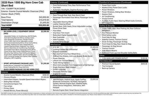 2020 RAM 1500 Big Horn