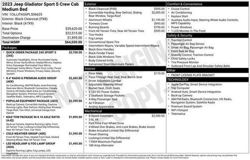 2023 Jeep Gladiator Sport