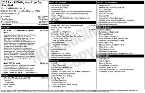 2025 RAM 1500 Big Horn/Lone Star