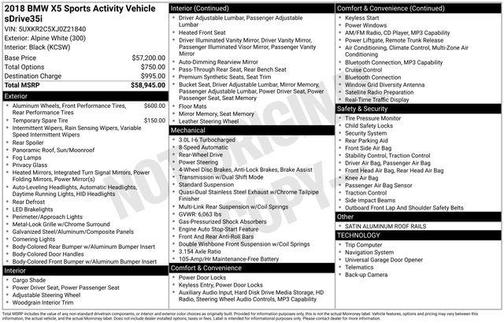 2018 BMW X5 sDrive35i