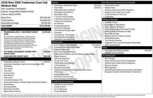 2026 RAM 2500 Tradesman