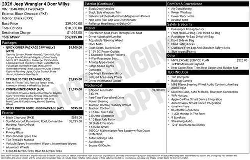Black Clearcoat 2026 Jeep Wrangler Sport