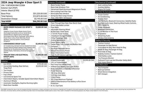 Earl Clearcoat 2024 Jeep Wrangler Sport