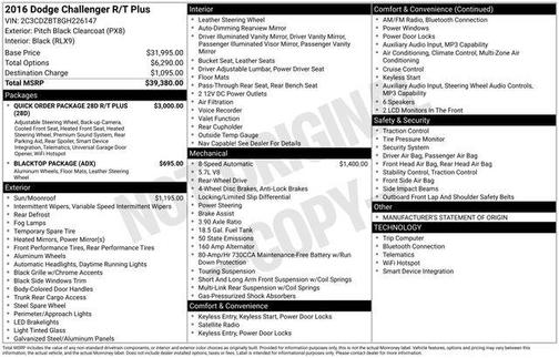 2016 Dodge Challenger R/T