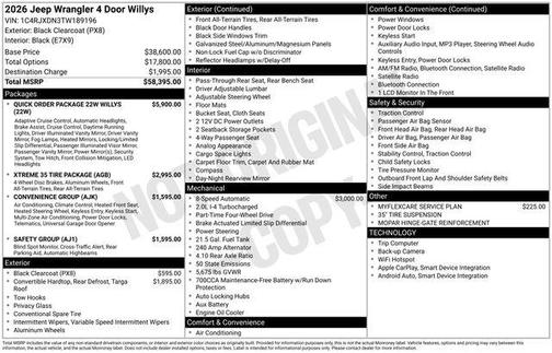 Black Clearcoat 2026 Jeep Wrangler Sport