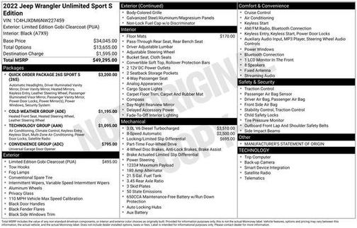 2022 Jeep Wrangler Unlimited Sport