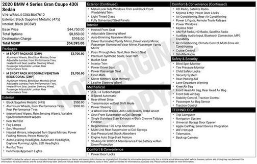 2020 BMW 430 Gran Coupe i
