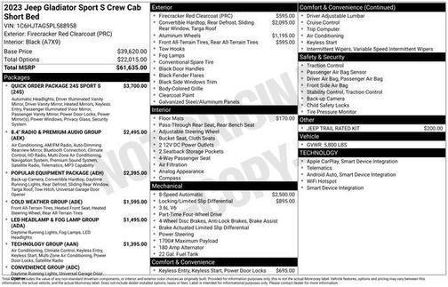 2023 Jeep Gladiator Sport