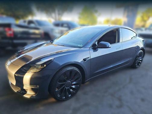 Gray 2022 Tesla Model 3 Performance