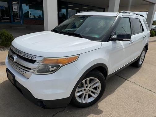 White Platinum Metallic Tri-Coat 2014 Ford Explorer XLT