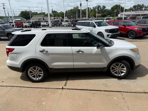 White Platinum Metallic Tri-Coat 2014 Ford Explorer XLT
