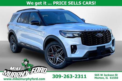 Space White Metallic 2026 Ford Explorer ST-Line