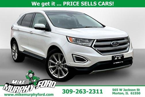White Platinum 2018 Ford Edge Titanium