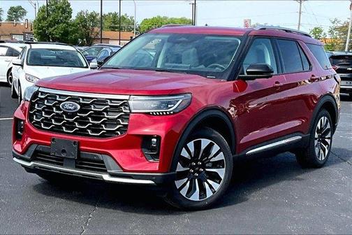 Red Metallic 2026 Ford Explorer Platinum