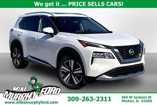 White 2023 Nissan Rogue Platinum