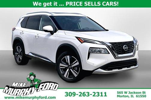 White 2023 Nissan Rogue Platinum