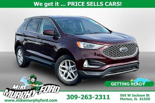 Burgundy 2023 Ford Edge SEL