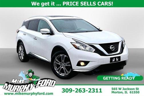 Pearl White 2015 Nissan Murano Platinum