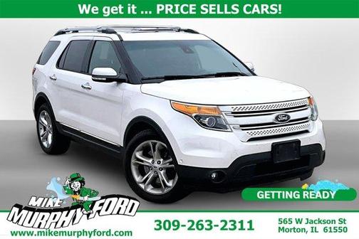 White Platinum Clearcoat Metallic 2015 Ford Explorer Limited