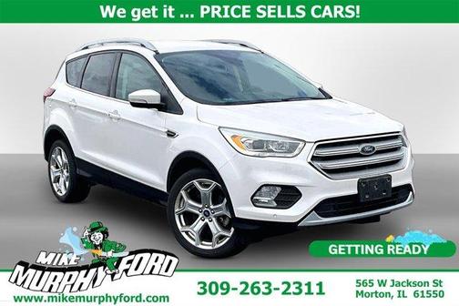 White Platinum Clearcoat Metallic 2019 Ford Escape Titanium